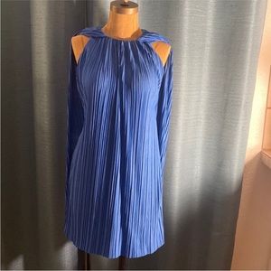 Zara Blue Pleated Midi Dress